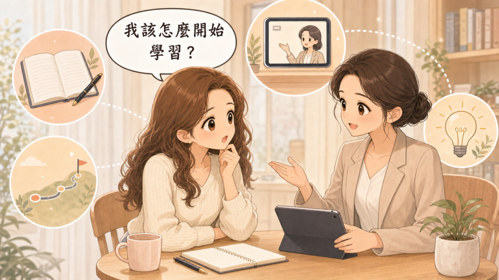問答風測試封面：成人學習起步